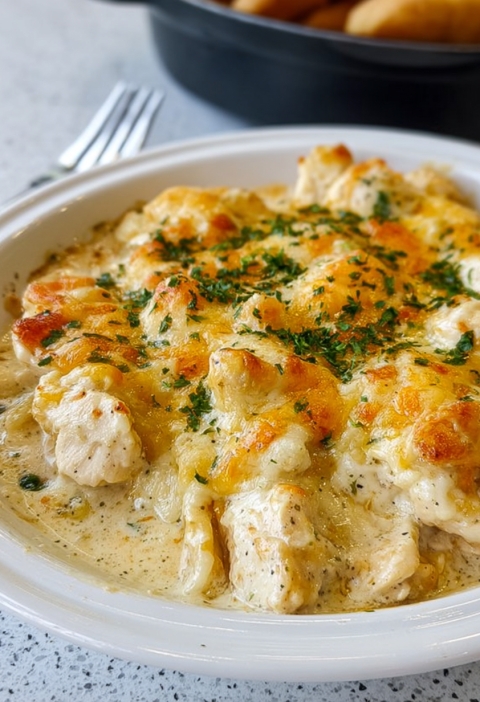 Creamy Slow Cooker Chicken & Cheese Casserole: A Midwest Hug on a Plate