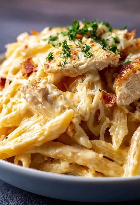 Creamy Crack Chicken Pasta
