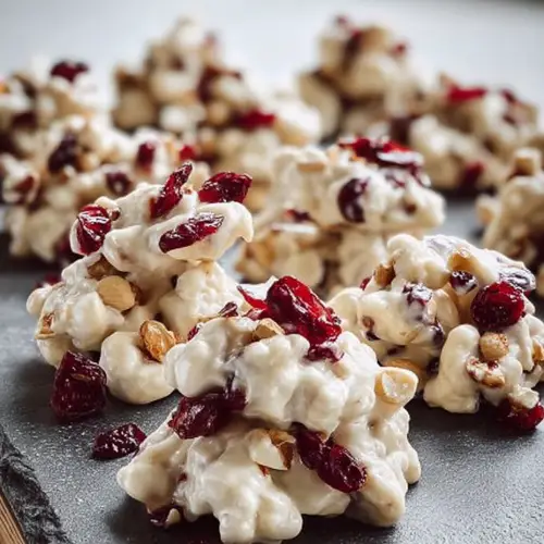 Amish White Cashew Clusters with Cranberries