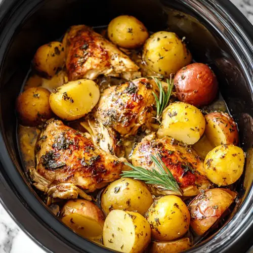 Slow Cooker Herb-Infused Chicken and Potatoes
