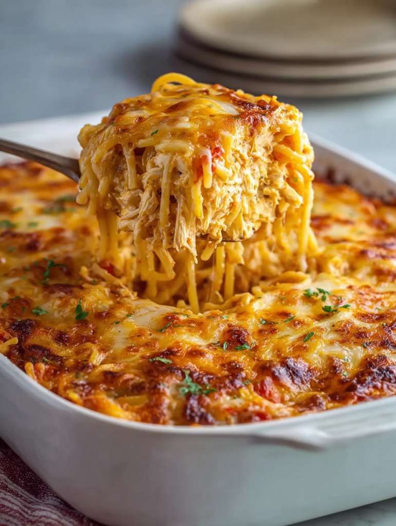 Chicken Spaghetti Bake — The Casserole That Feeds a Crowd and Mends a Mood