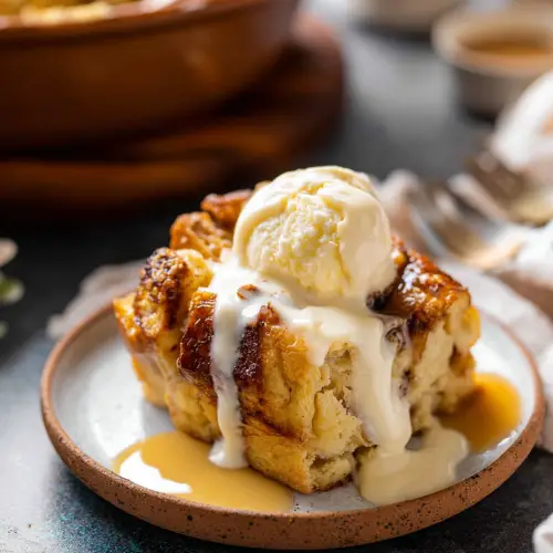 Grandma’s Bread Pudding with Vanilla Cream Sauce