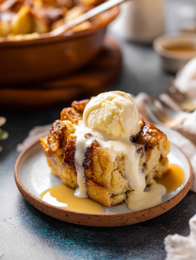 Grandma’s Bread Pudding with Vanilla Cream Sauce
