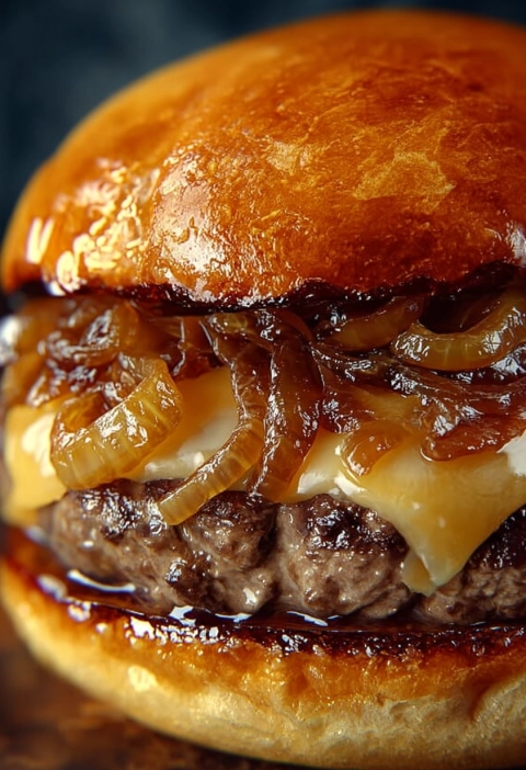 French Onion Soup Burgers — A Cozy Hug Between Two Buns