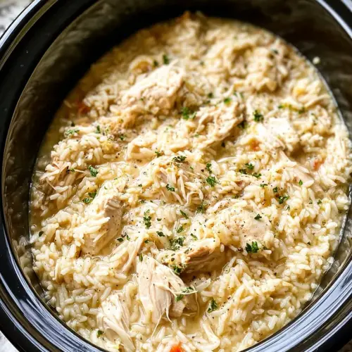 Slow Cooker No Peek Chicken & Rice