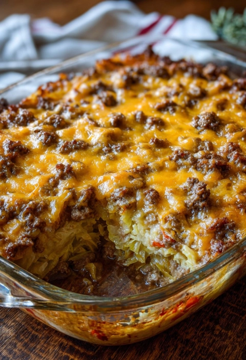 Southern Style Cabbage Beef Bake