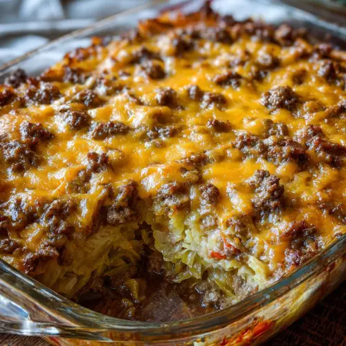 Southern Style Cabbage Beef Bake