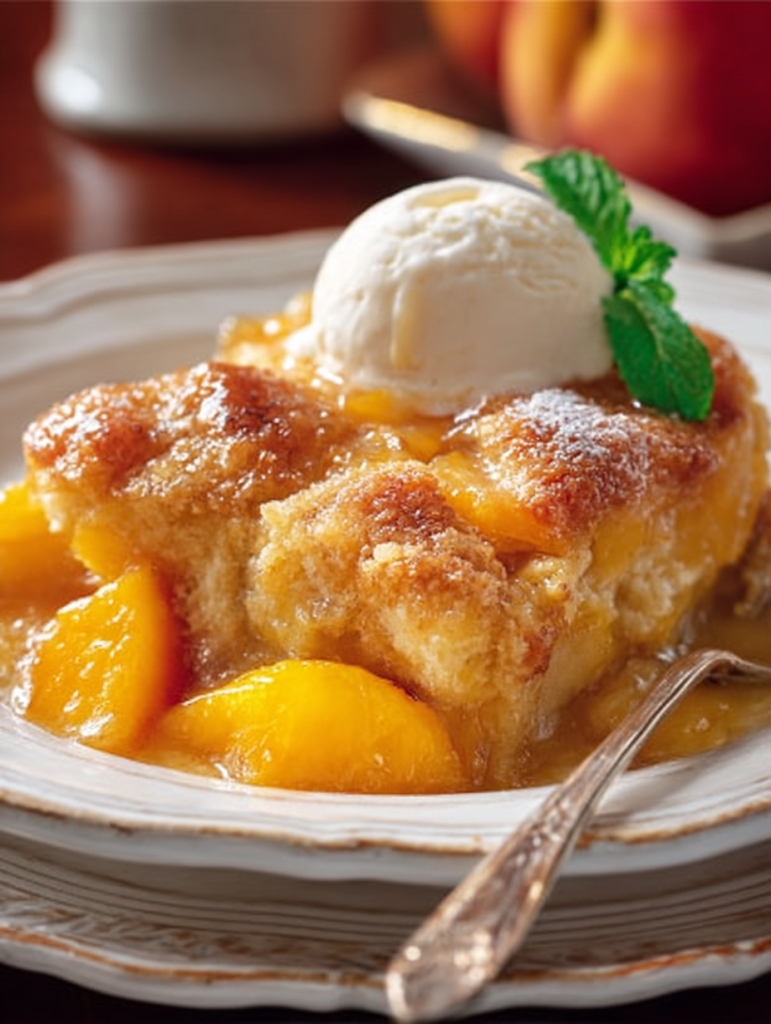 Tennessee Peach Pudding: A Southern Hug in Dessert Form