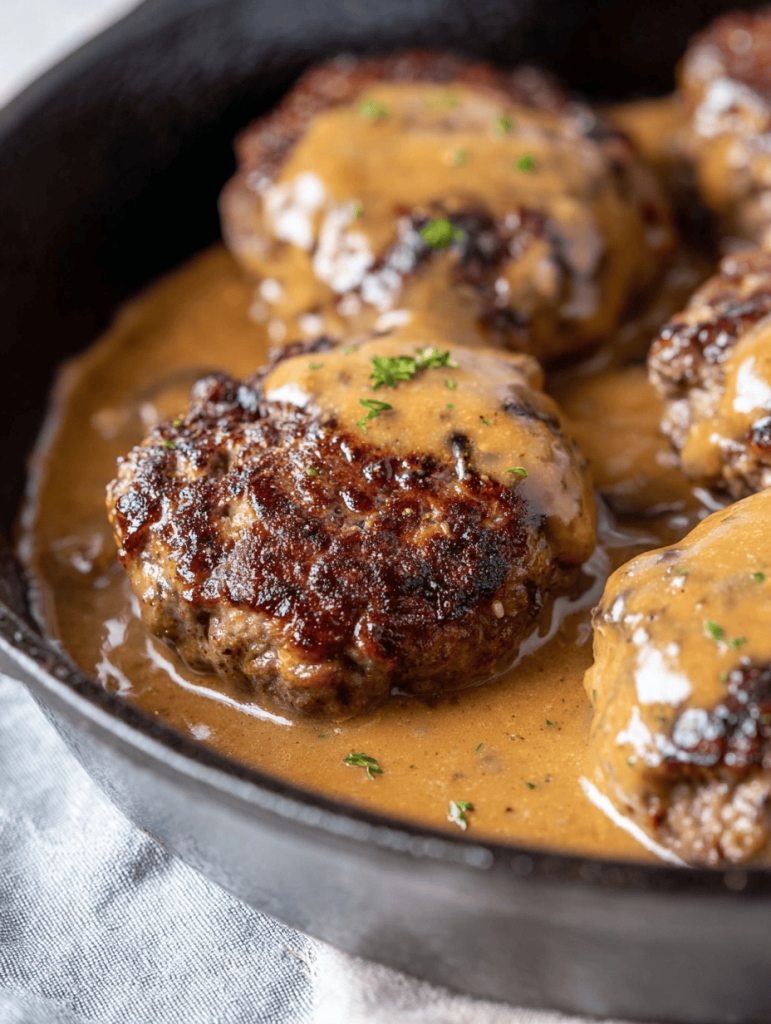 Polish Hamburgers in Mushroom Gravy