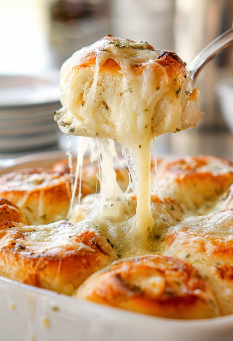 Stuffed Garlic Cream Cheese Rolls