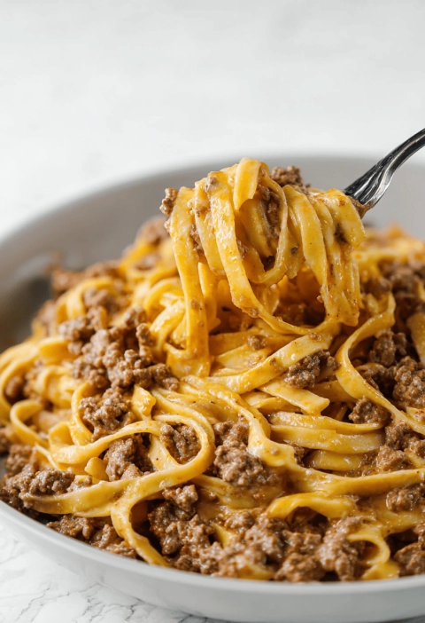 Garlic Butter Beef Pasta