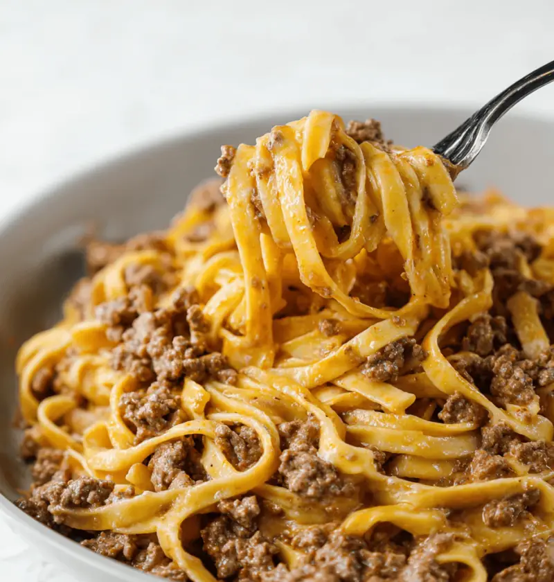 Garlic Butter Beef Pasta