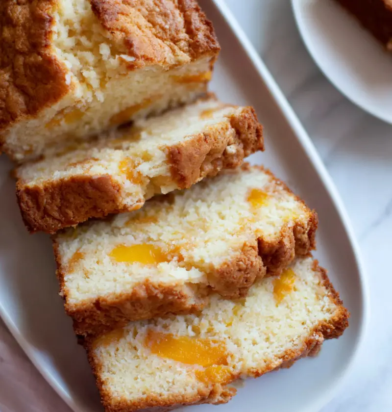 The Peaches & Cream Cheese Loaf That Feels Like Home