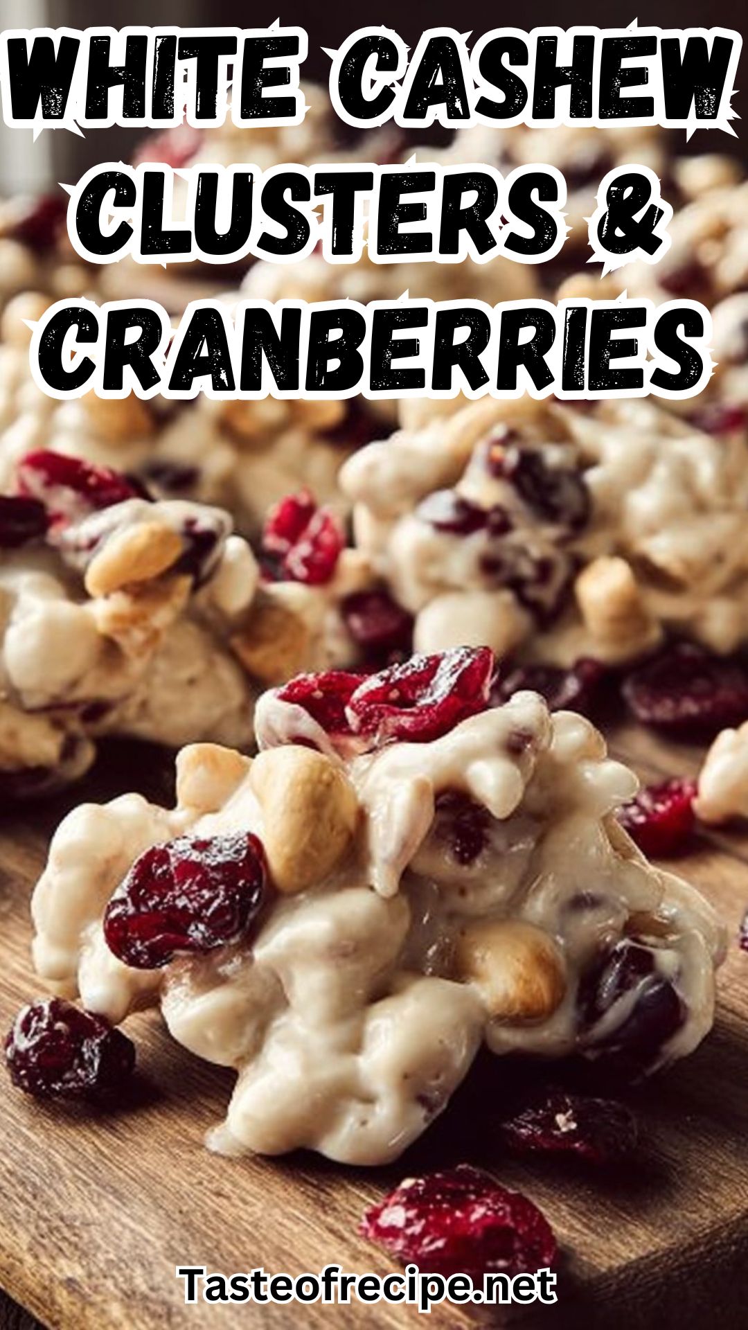Amish White Cashew Clusters with Cranberries