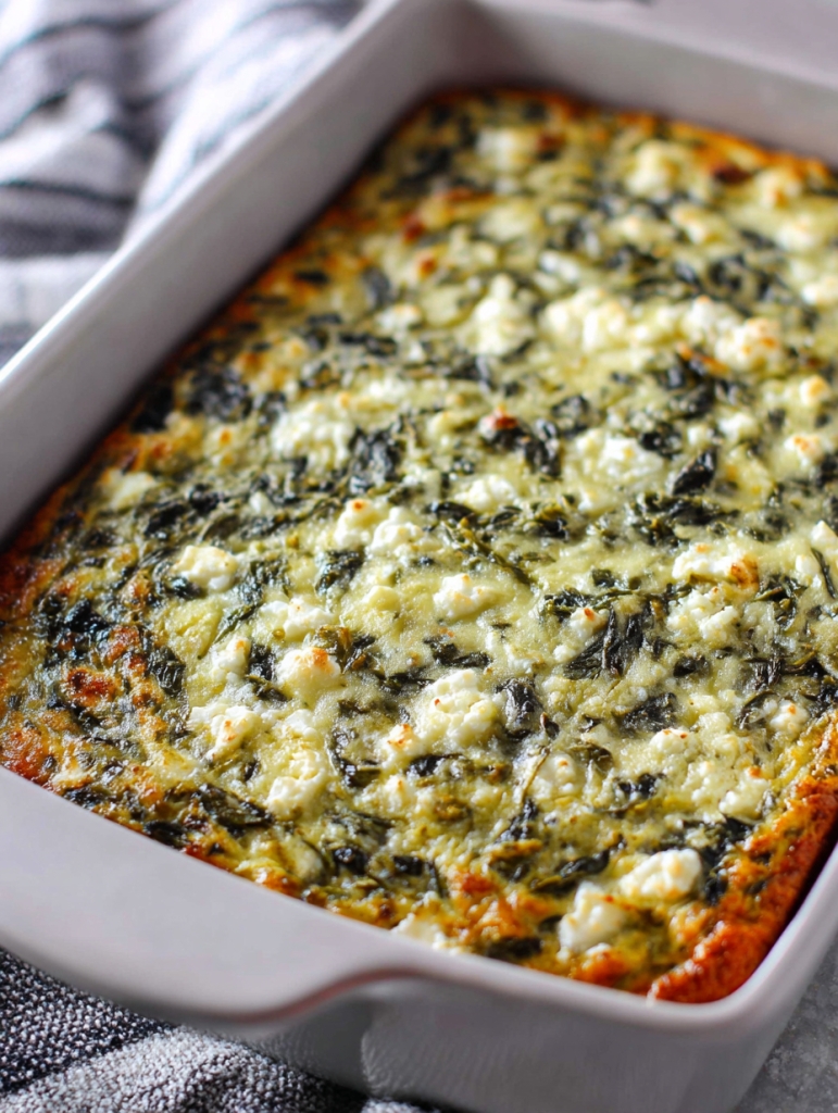 Honestly? This Spinach Feta Casserole Saved Me from Ordering Takeout Again
