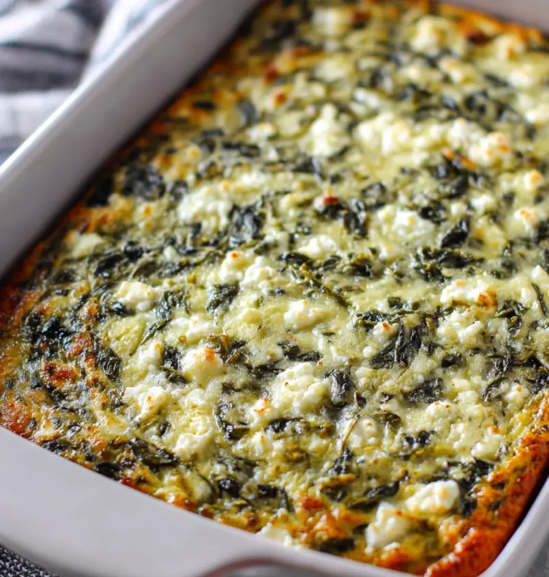 Honestly? This Spinach Feta Casserole Saved Me from Ordering Takeout Again