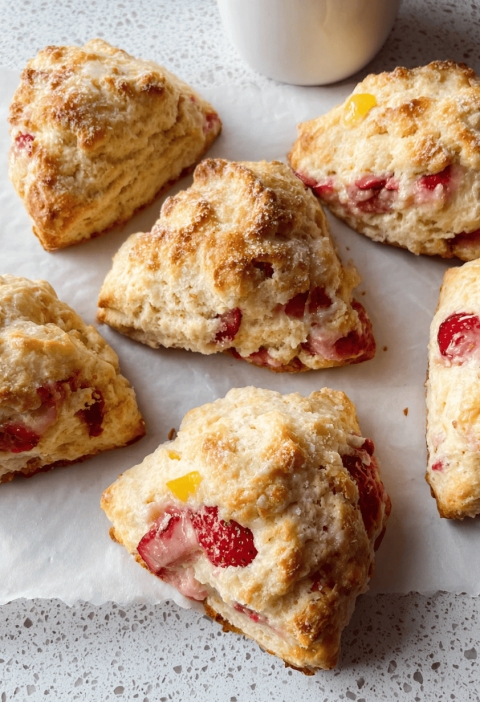 Strawberry Scones (the kind that make your whole kitchen smell like summer)