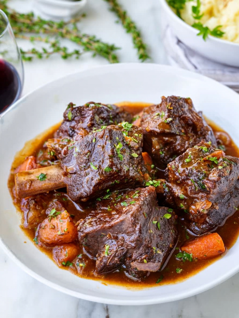 French Cut Ribs French Braised Short Ribs in Red Wine Sauce - It's Not About Nutrition