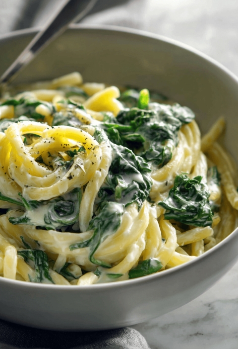 Creamed Spinach Pasta