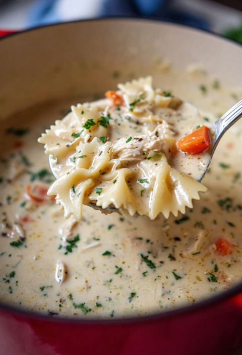 Creamy Chicken Alfredo Soup