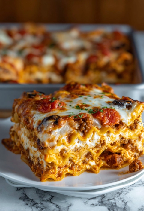 Sheet Pan Lasagna — Easy, Cheesy, and Crowd-Pleasing