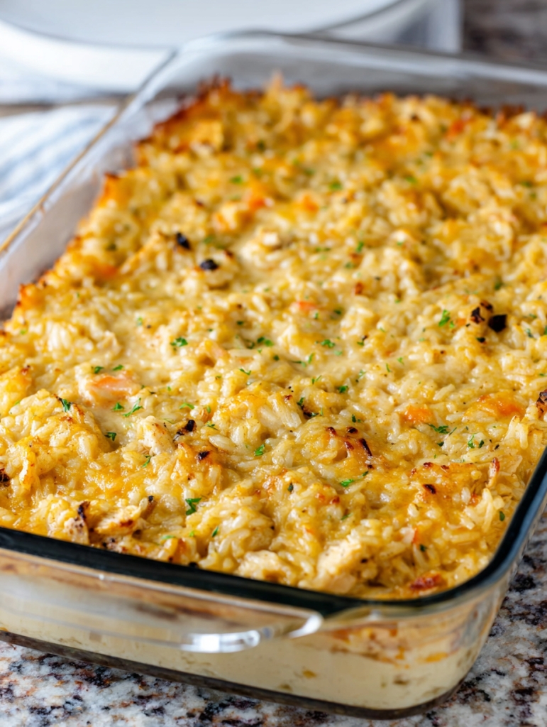 Grandma’s Chicken & Rice Casserole