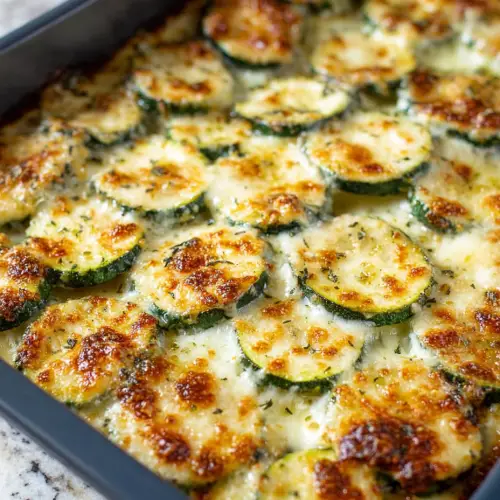 Cheesy Scalloped Zucchini
