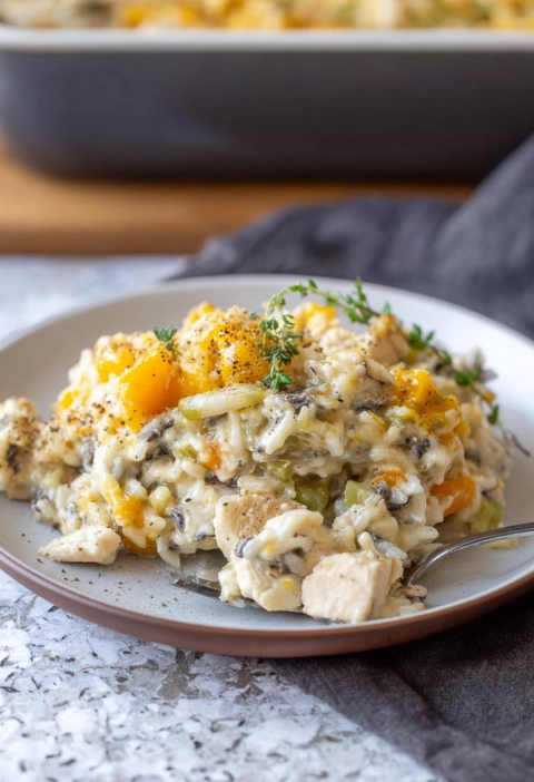Creamy Chicken Wild Rice Casserole