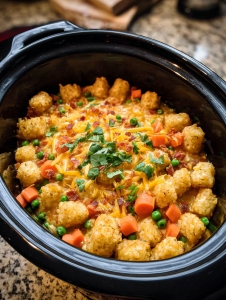 Oven Baked 4-Ingredient Beef Tater Tot Bites