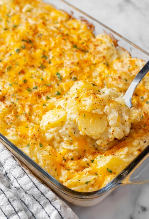 Cheesy Potato Casserole: The Kind of Dish That Disappears Before You Can Blink