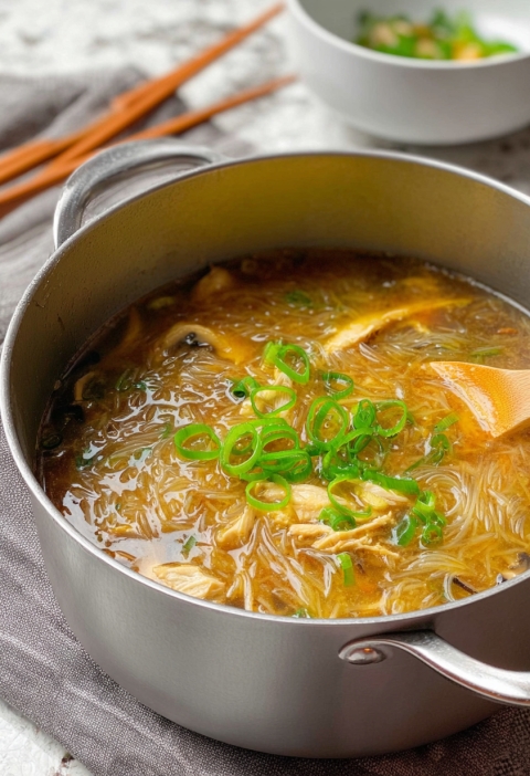 Hawaiian Chicken Long Rice Soup