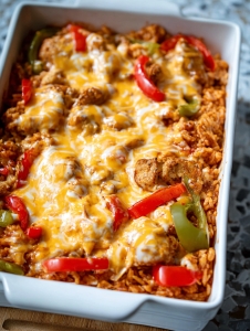 Cheesy Mushroom Rice Casserole