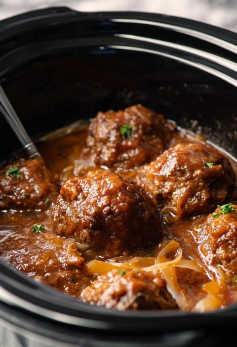 Slow Cooker Salisbury Steak