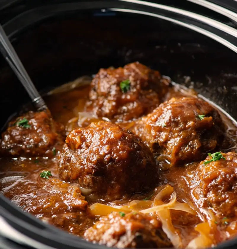 Slow Cooker Salisbury Steak