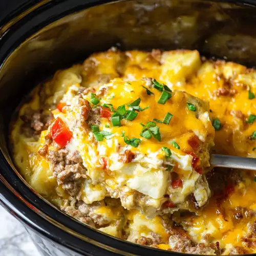 Slow Cooker Overnight Breakfast Casserole