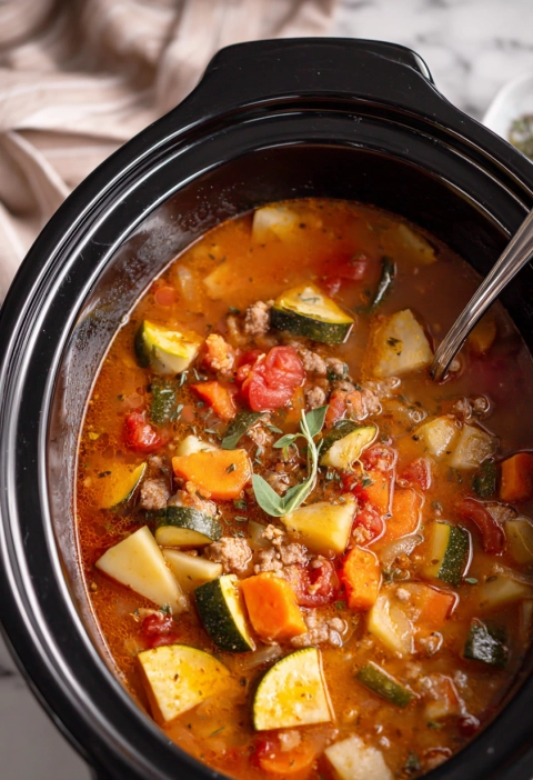 Slow Cooker Italian Summer Soup