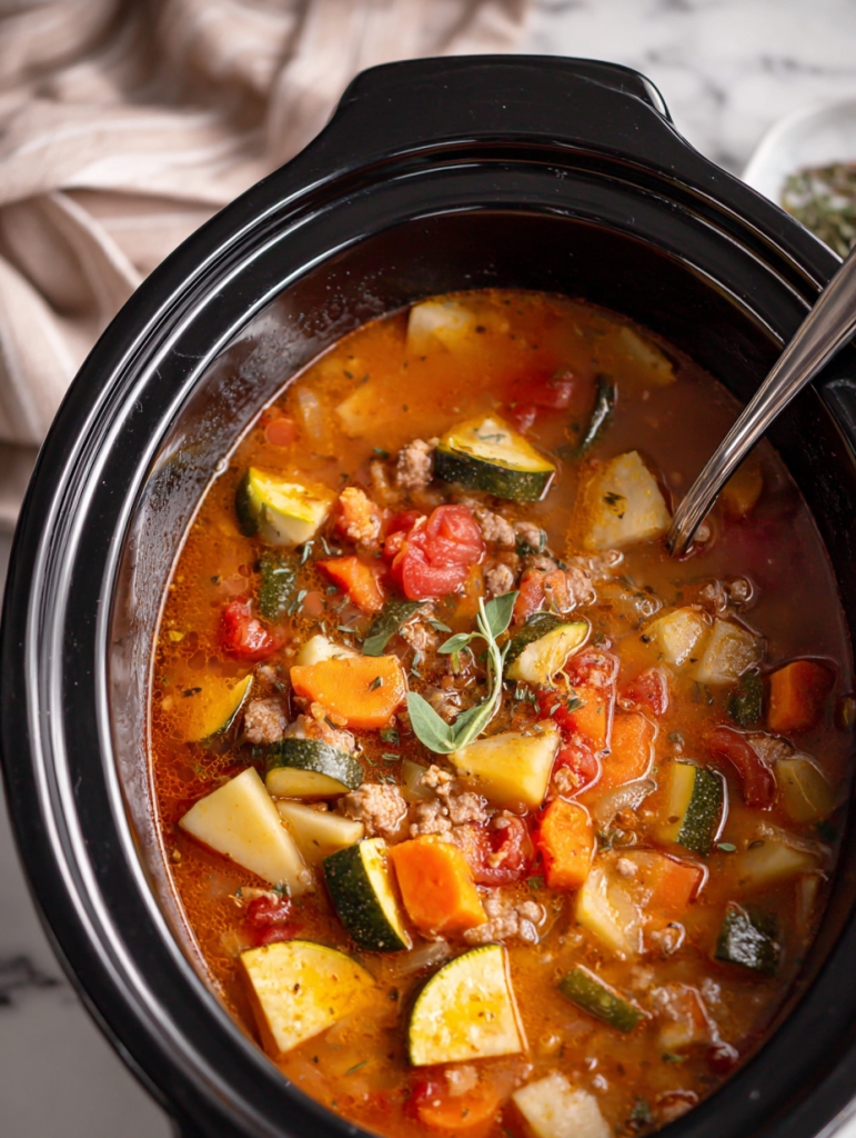 Slow Cooker Italian Summer Soup