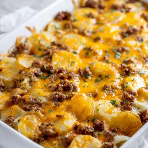 Cheesy Hamburger Potato Casserole