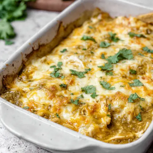 Chile Verde Chicken Tamale Casserole