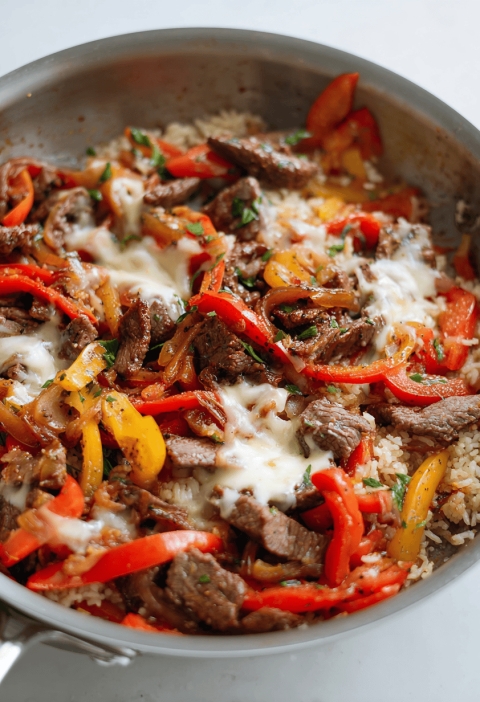Steak Fajita Skillet Casserole