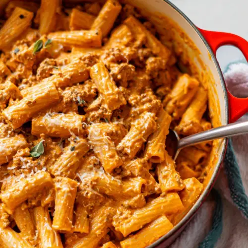 One-Pot Creamy Sausage Rigatoni