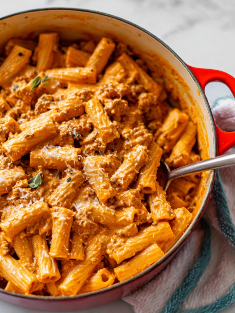 One-Pot Creamy Sausage Rigatoni