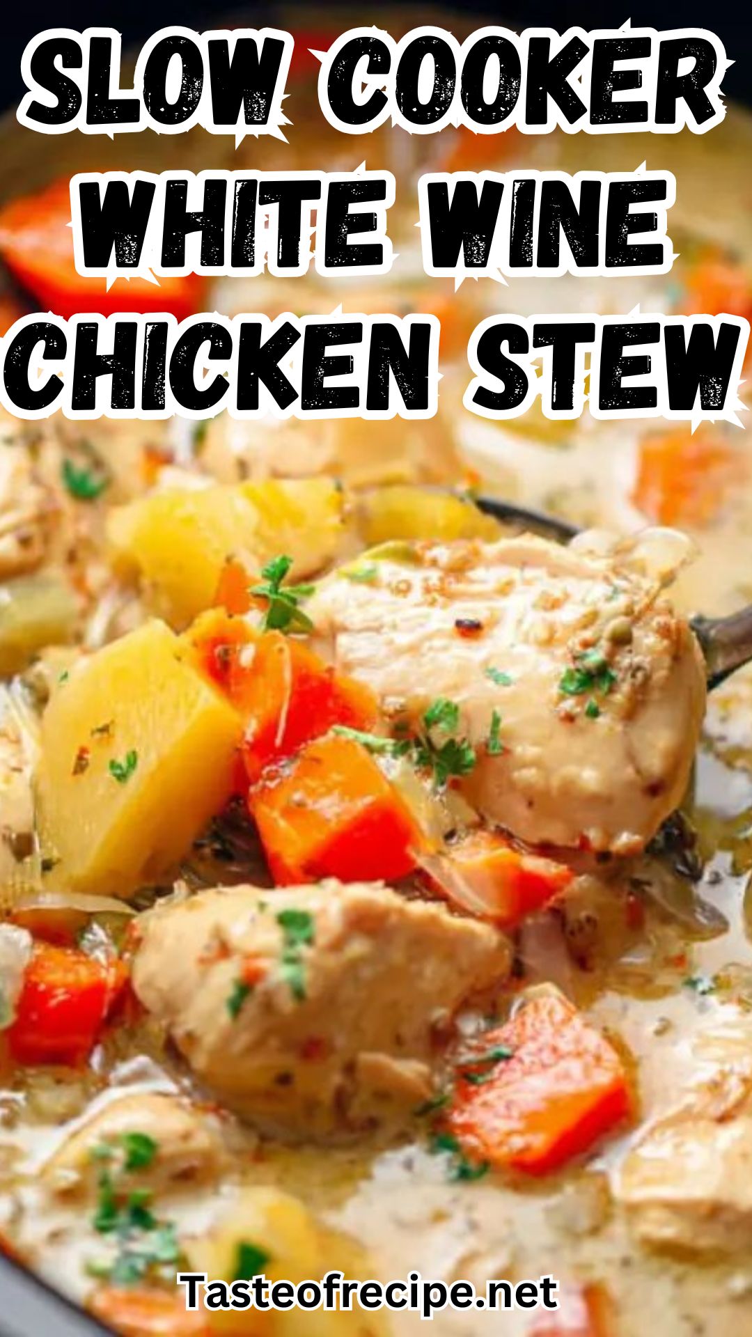 Slow Cooker White Wine Chicken Stew