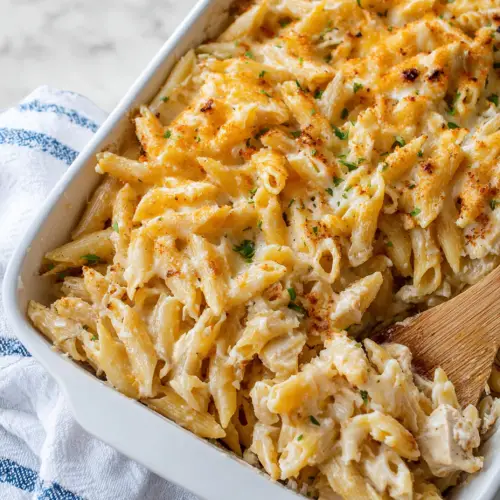 Garlic Parmesan Pasta Casserole