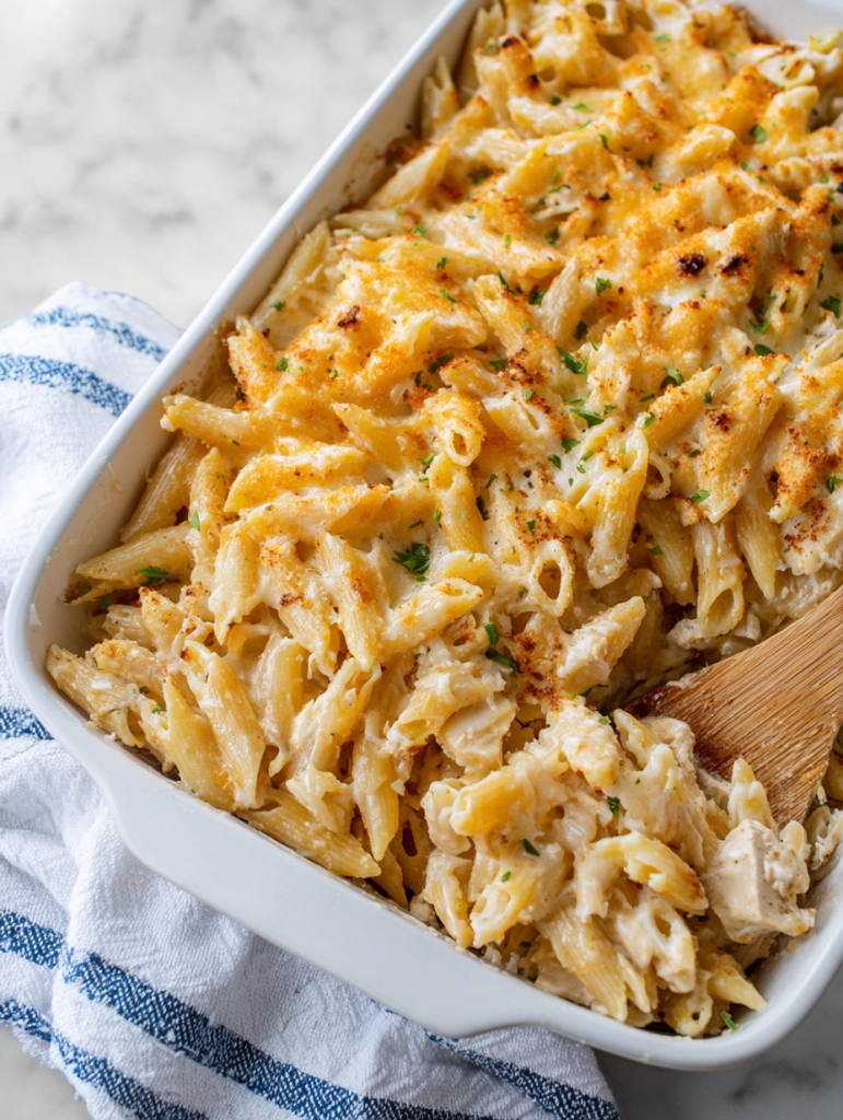 Garlic Parmesan Pasta Casserole