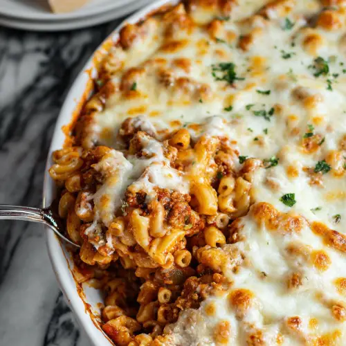 Cheesy Baked Pasta Fagioli