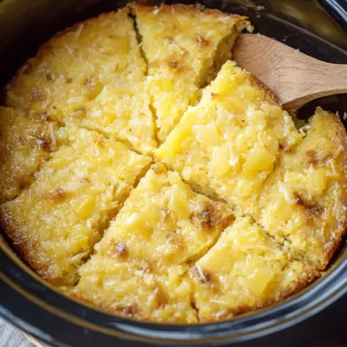 This Slow Cooker Pineapple Spoon Cake Saved My Sunday