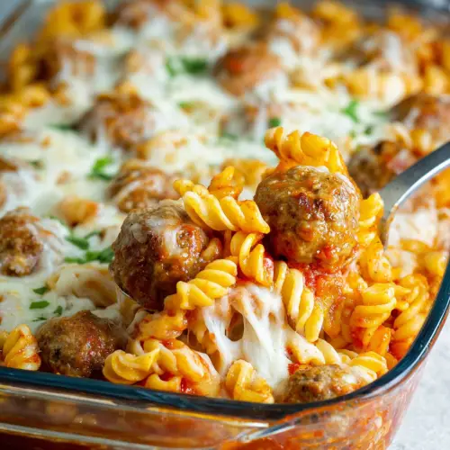 Dump-and-Bake Meatball Casserole