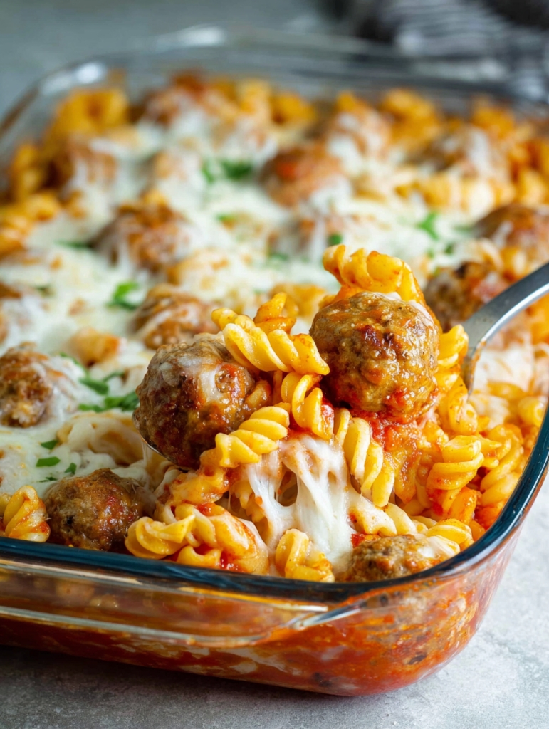Dump-and-Bake Meatball Casserole