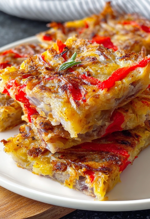 Italian Bell Pepper & Onion Scarpaccia